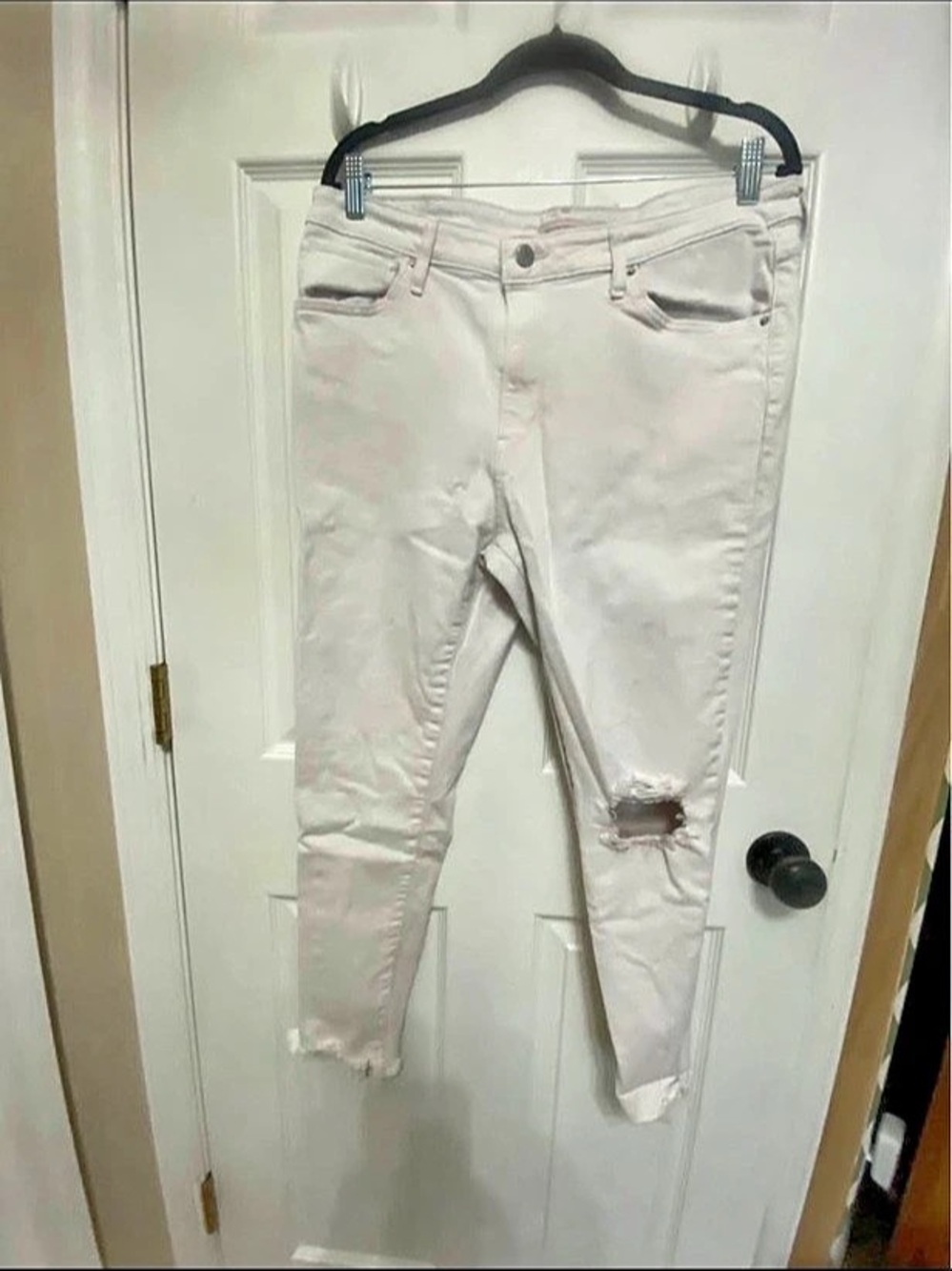 Levi's 721 High Rise Skinny Jeans in White Waist 33